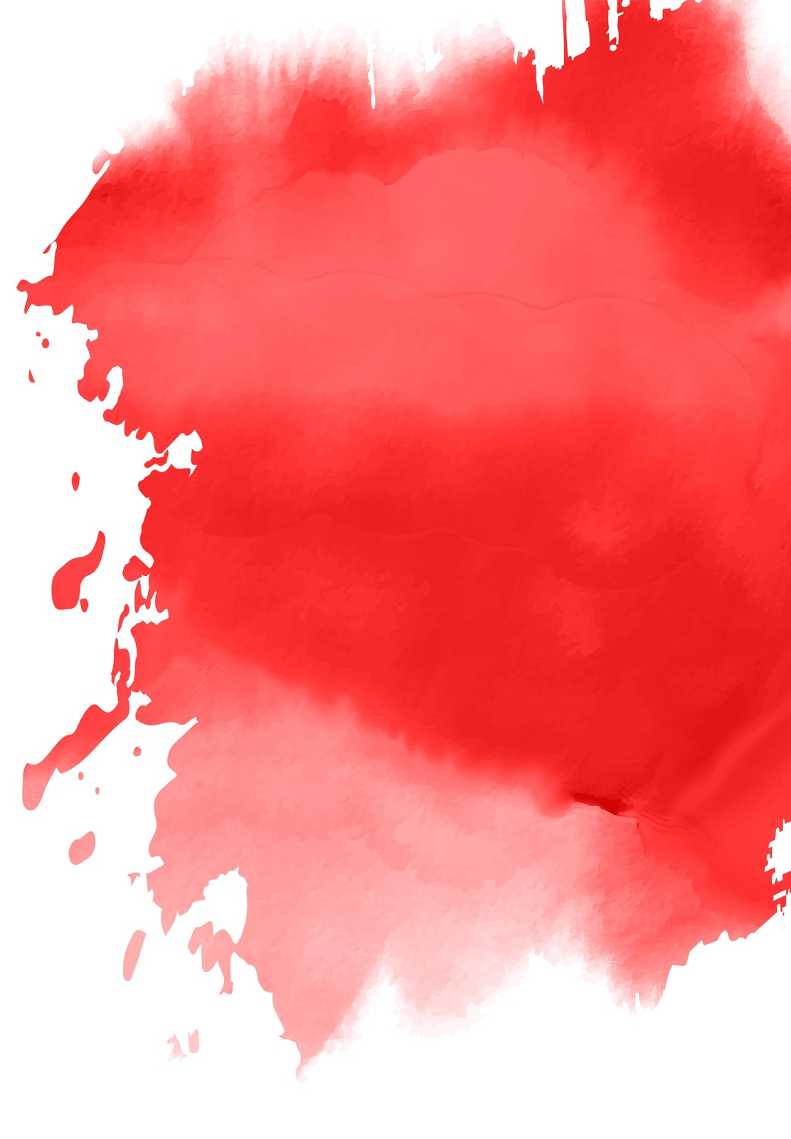 Vibrant Red Abstract Splash Wall Art