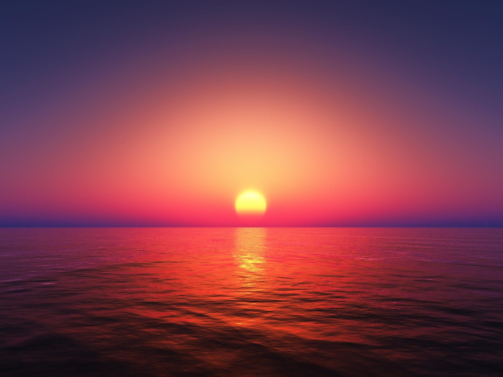 Vibrant Sunset Ocean Wall Art Wall Art