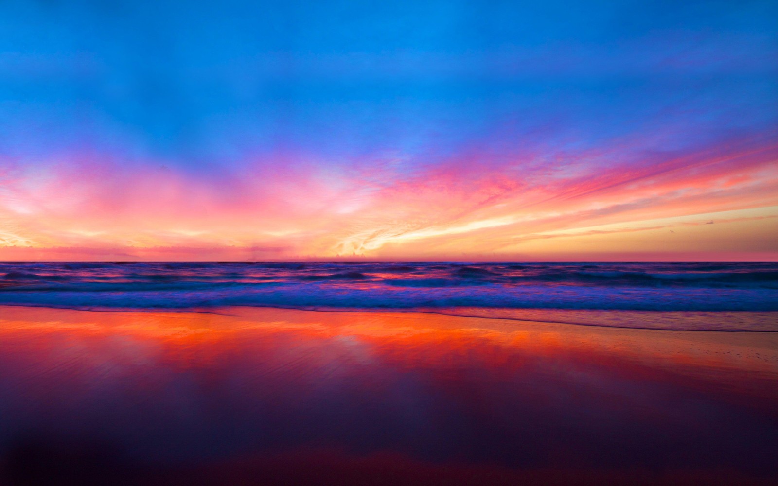 Vibrant Sunset Beach Wall Art - Coastal Wall Art