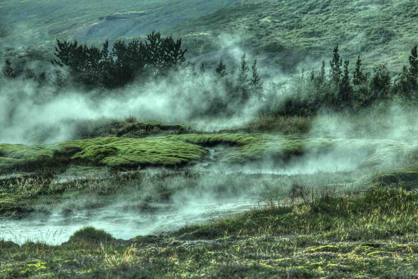 Mystical Geothermal Landscape Wall Art