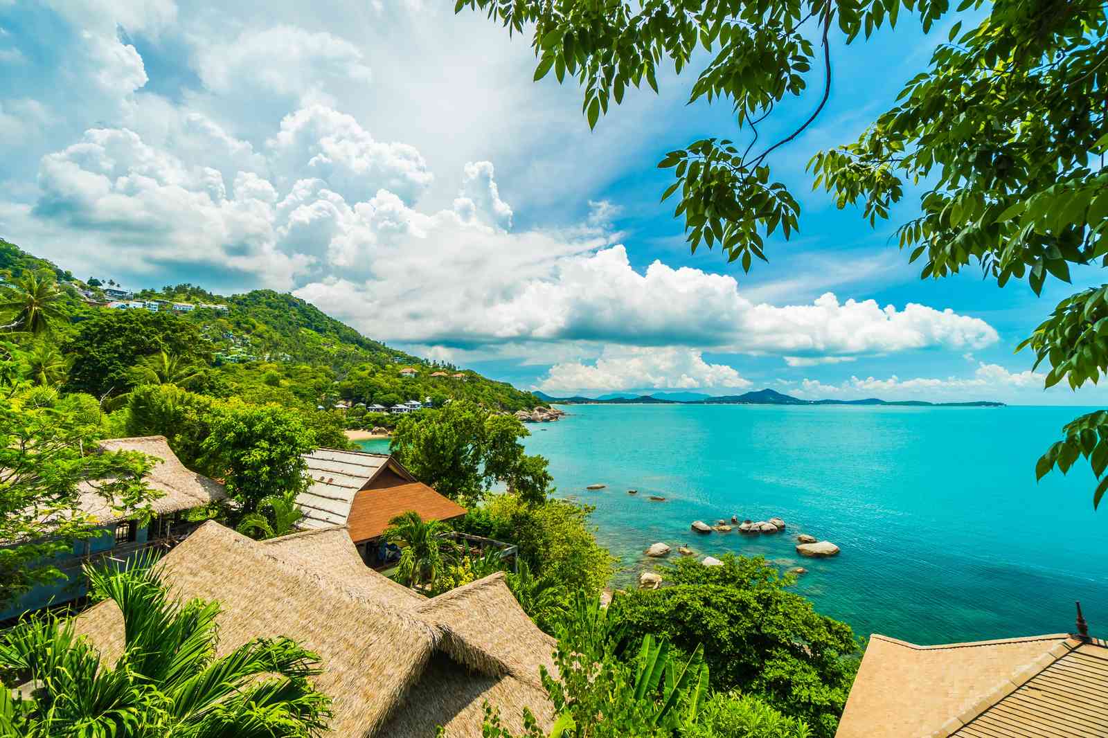 Tropical Island Paradise Ocean View Wall Art