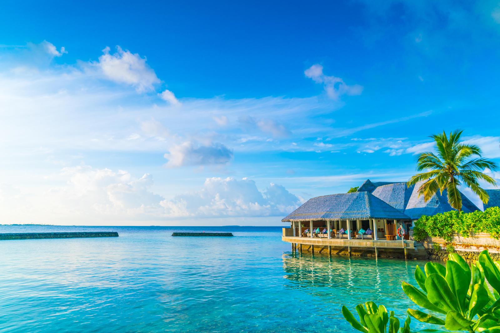 Maldives Overwater Bungalow Beach Wall Art