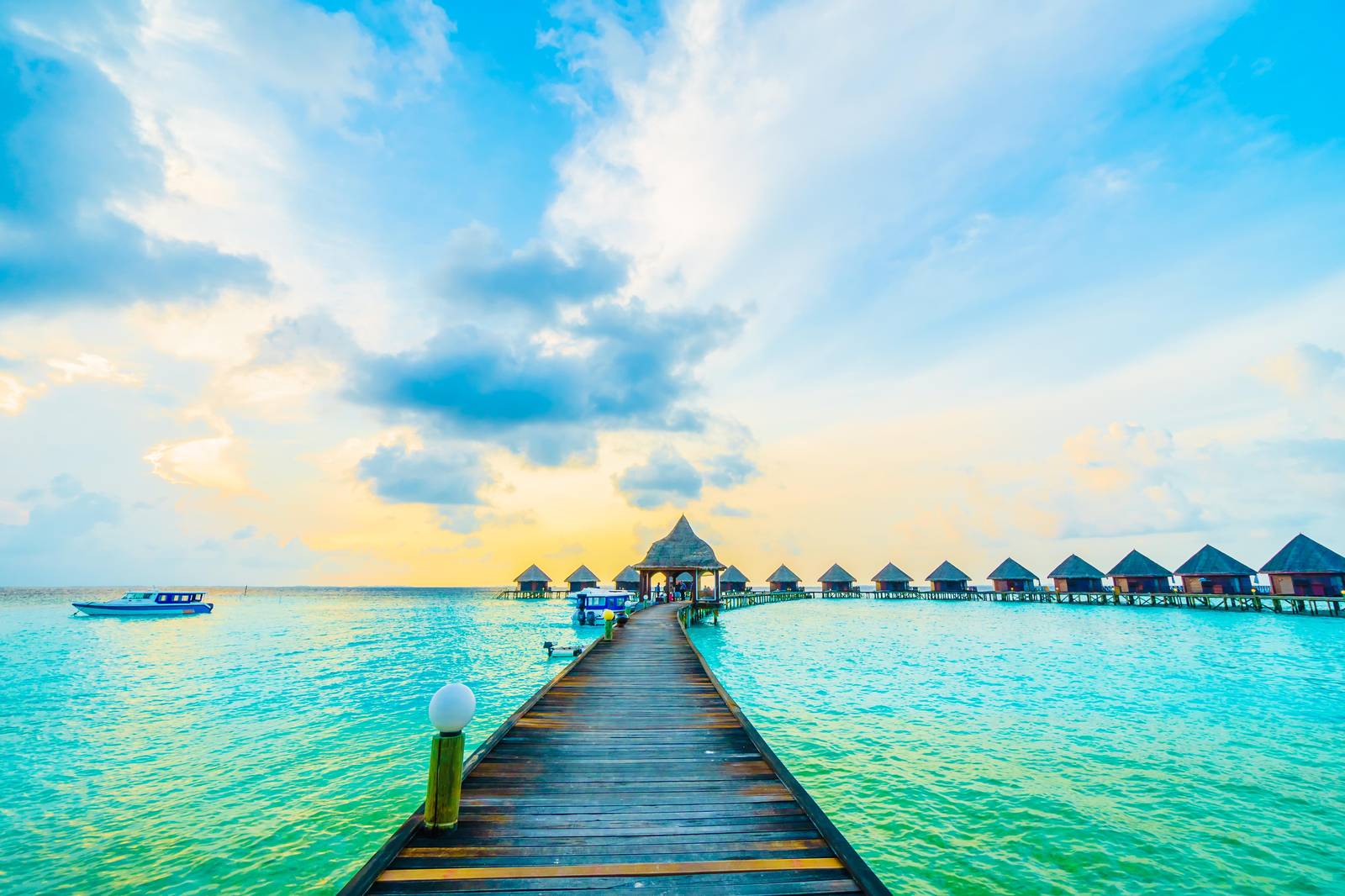 Maldives Overwater Bungalows Ocean View Wall Art