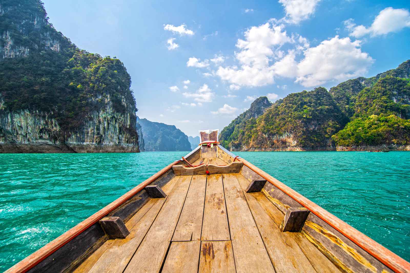 Tranquil Teal Waters Boat Ride Wall Art