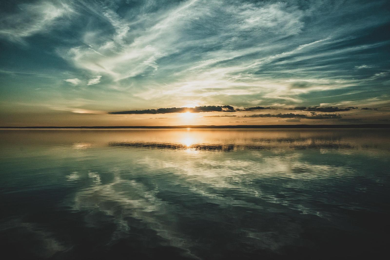 Serene Sunset Over Water Wall Art