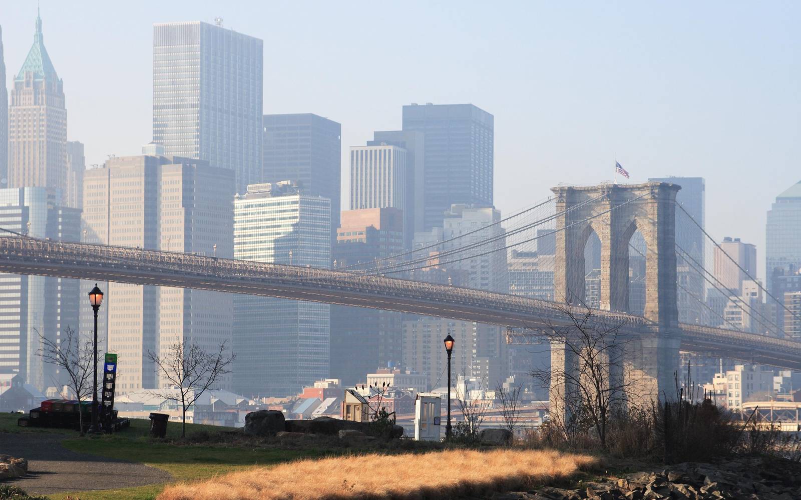 Iconic Brooklyn Bridge NYC Skyline Wall Art
