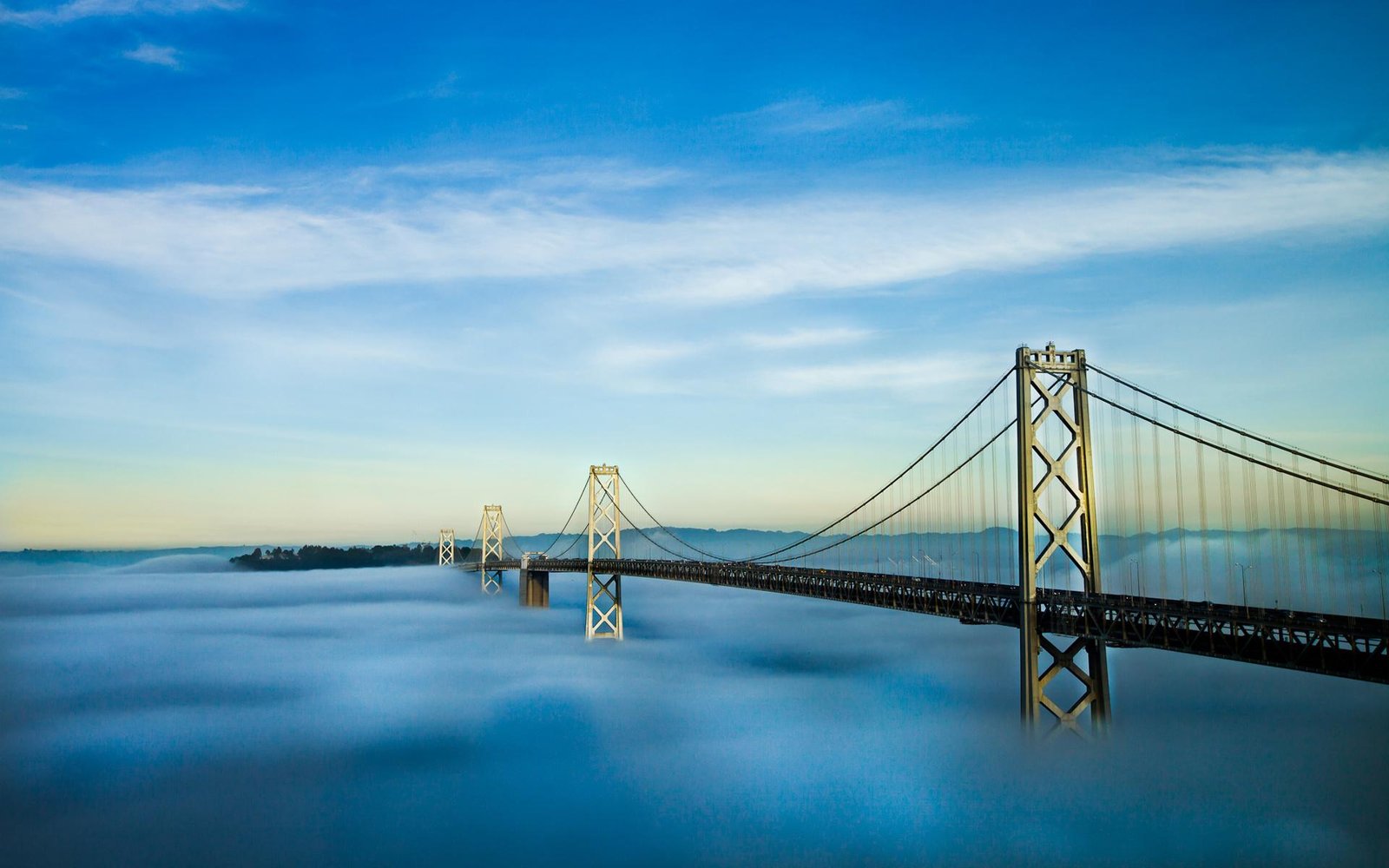 San Francisco Bay Bridge Fog Wall Art