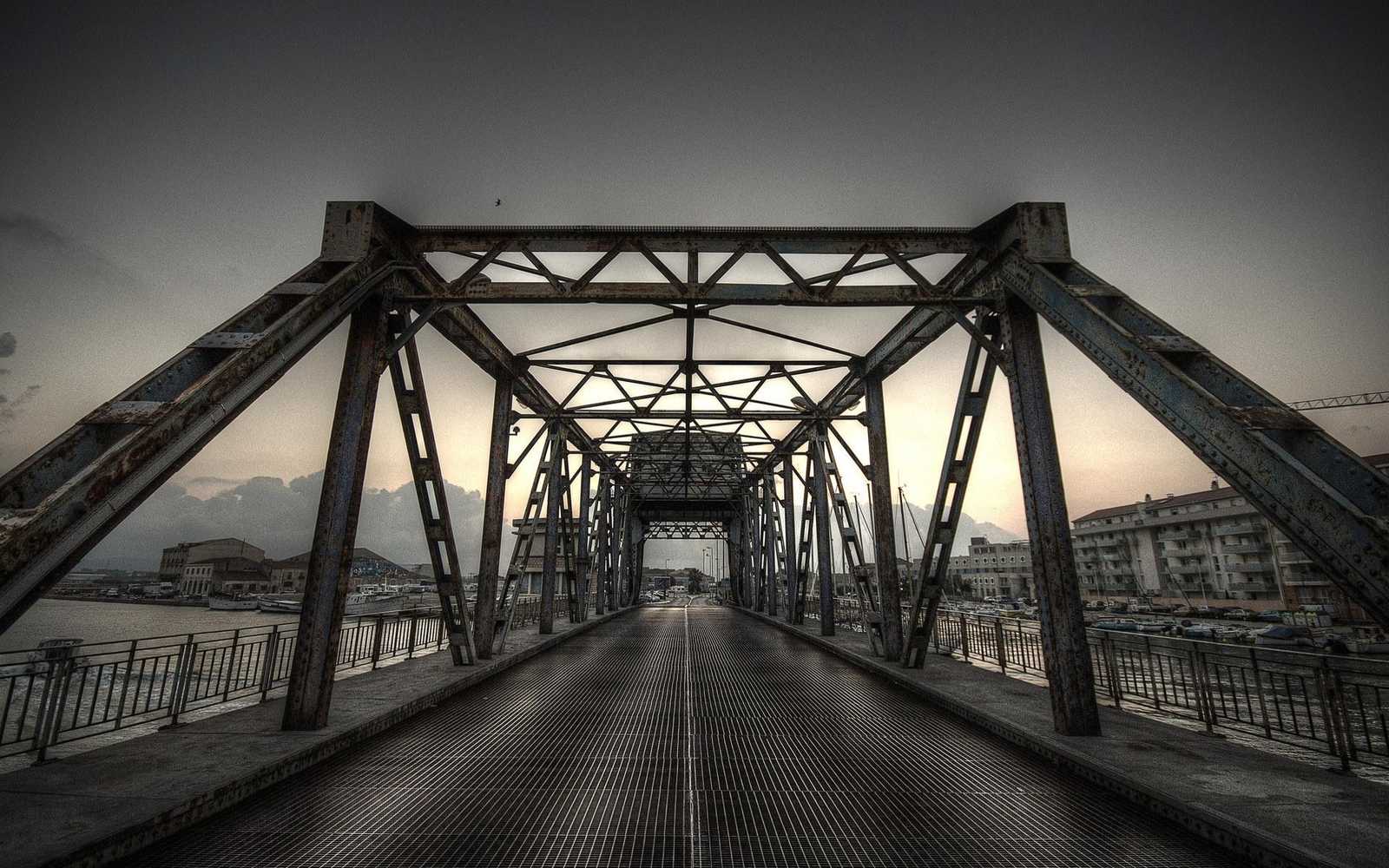 Industrial Bridge Panorama Wall Art