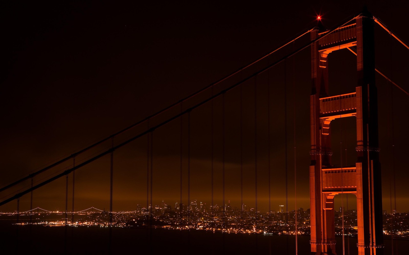 Golden Gate Bridge Night Glow Wall Art