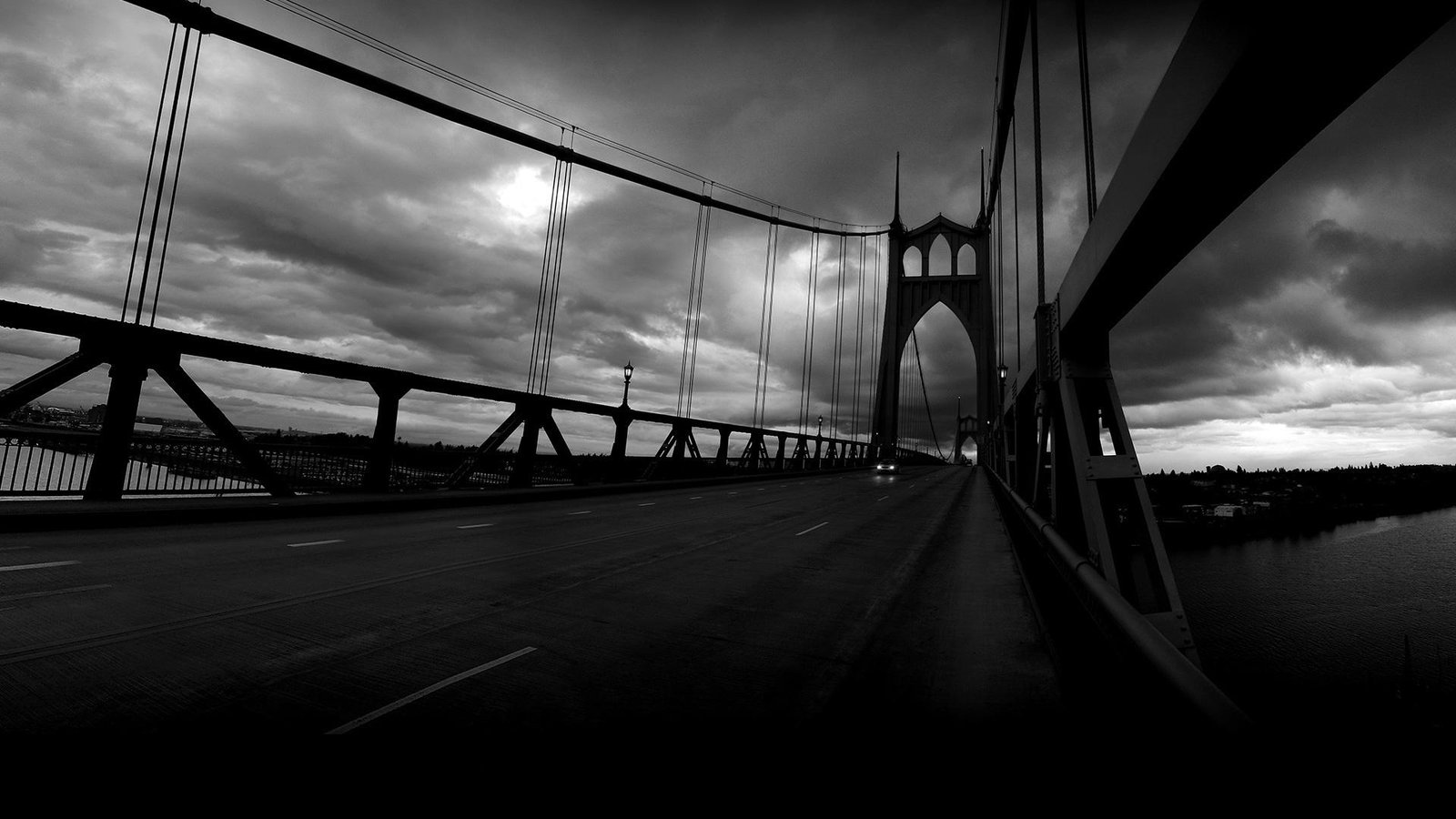 Dramatic Bridge Over Water Wall Art