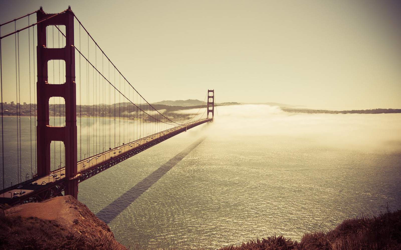 Golden Gate Bridge Foggy Morning Wall Art