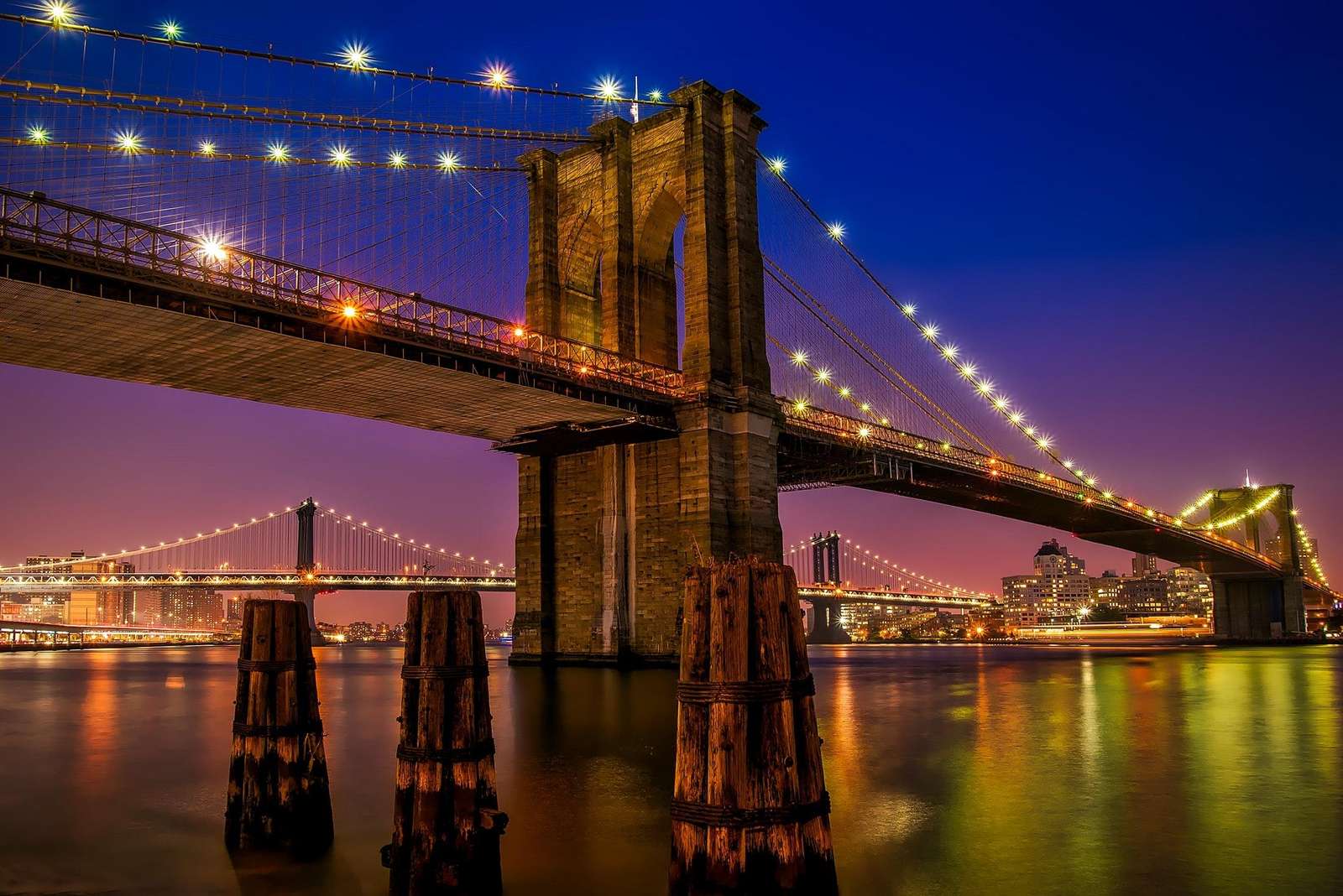 Brooklyn Bridge Nightscape Wall Art