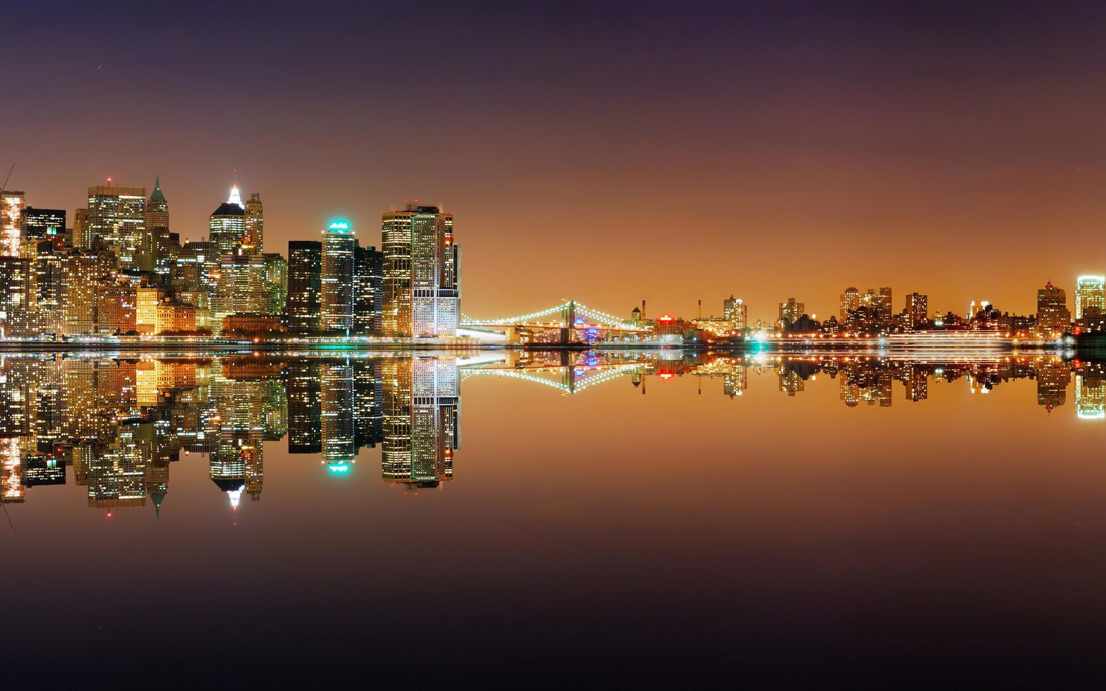 New York City Skyline Reflection Wall Art