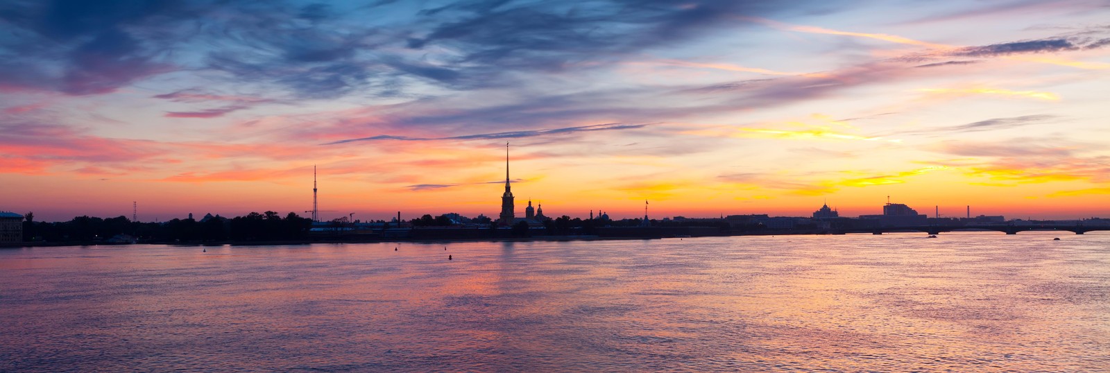 St. Petersburg Sunset Riverfront Wall Art