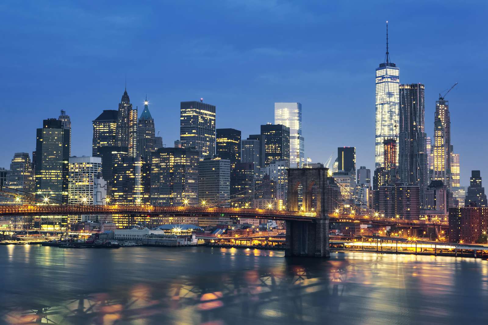 New York City Skyline Brooklyn Bridge Wall Art