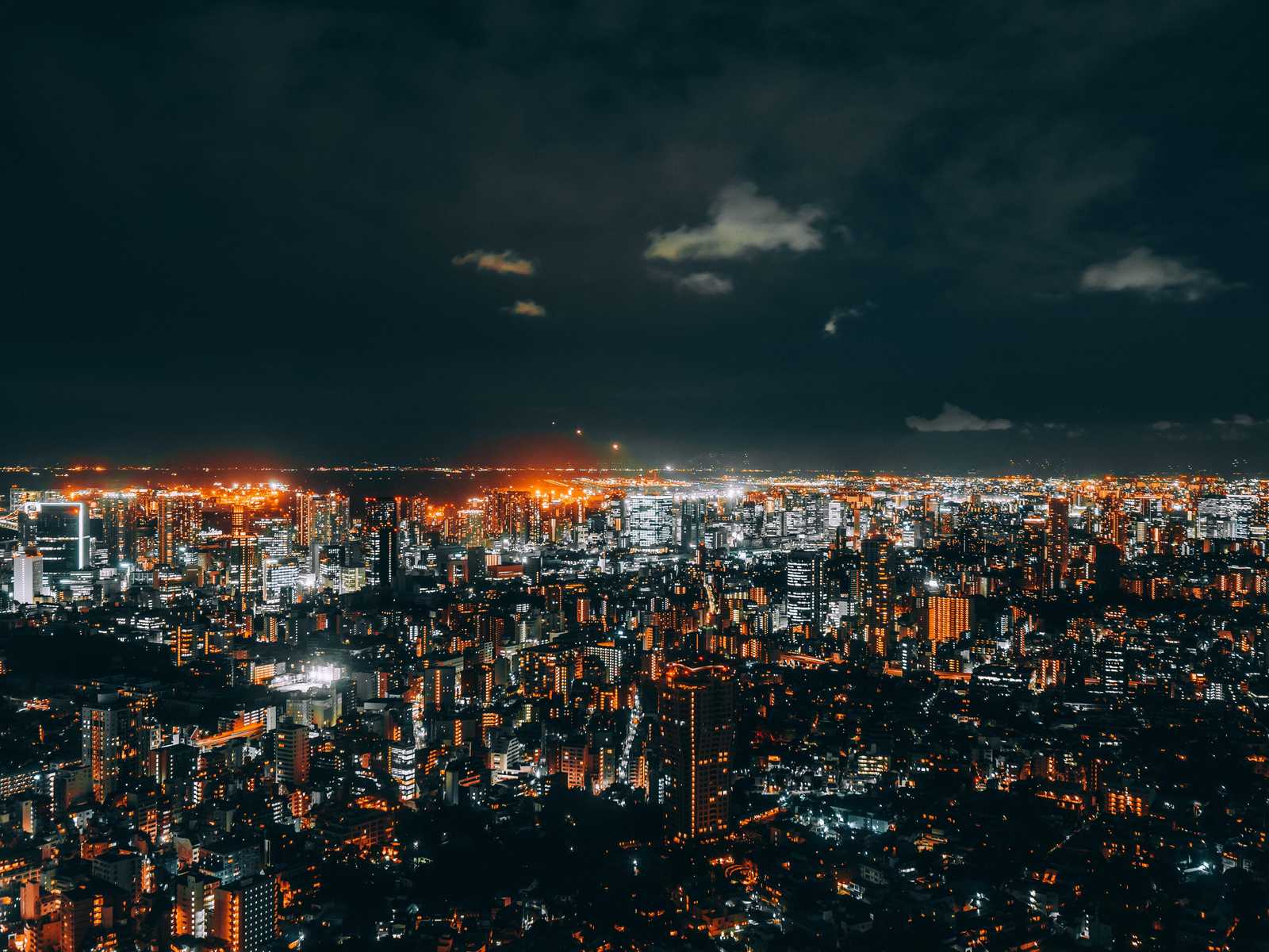 Urban Nightscape City Lights Wall Art