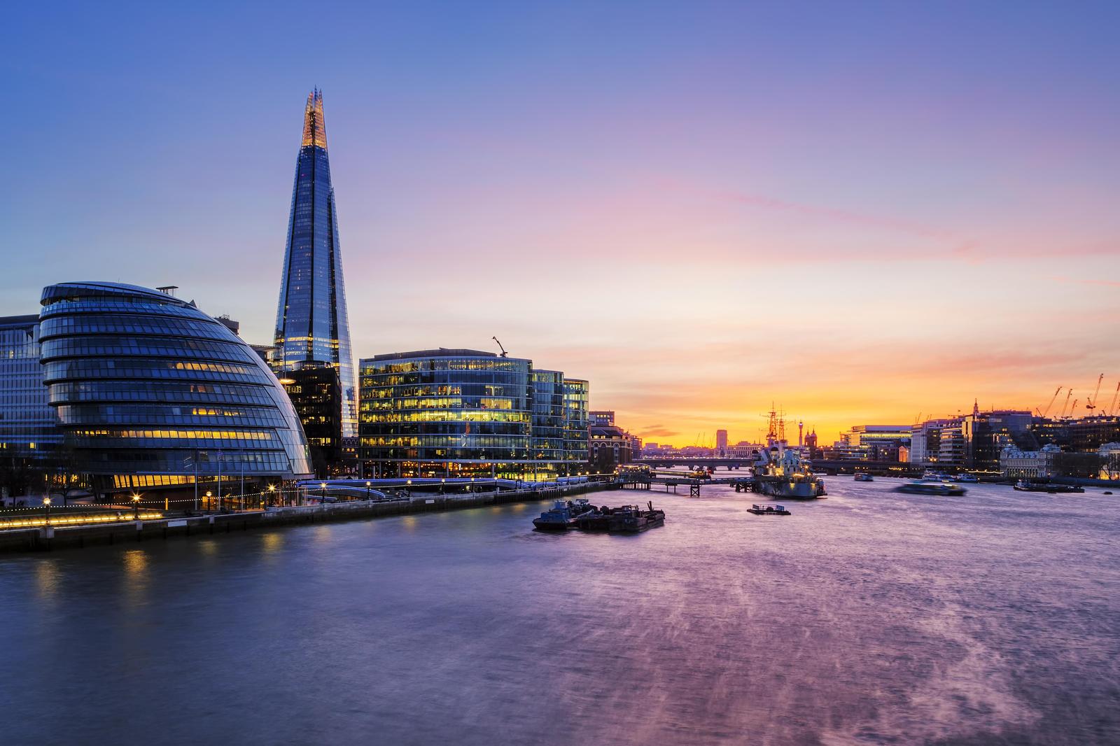 London Skyline Sunset Cityscape Wall Art