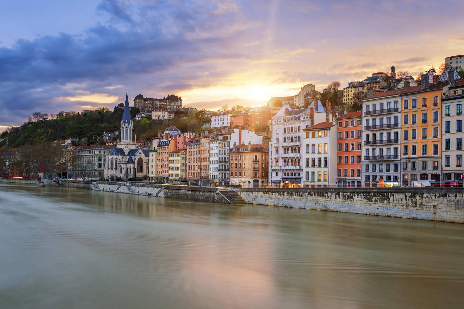 Lyon Riverside Cityscape Wall Art
