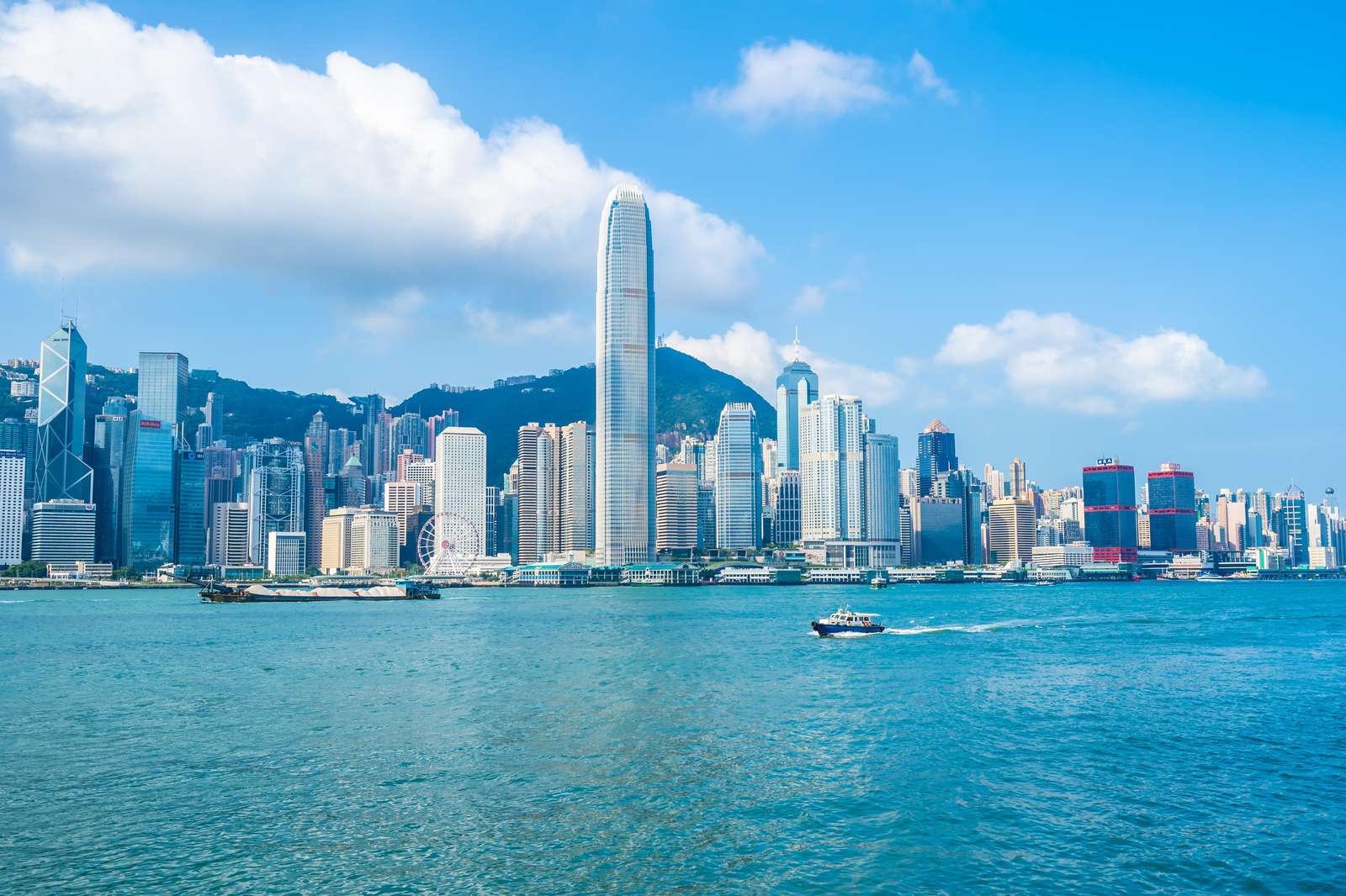 Vibrant Hong Kong Skyline Wall Art