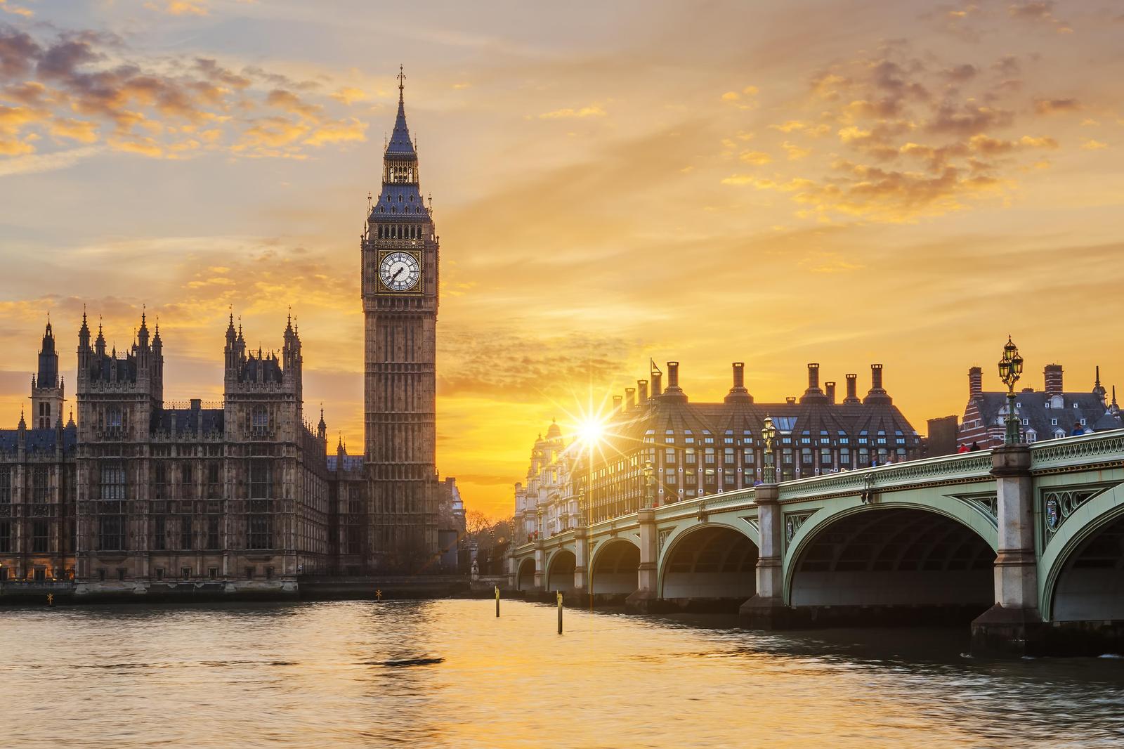 London Big Ben Sunset Wall Art