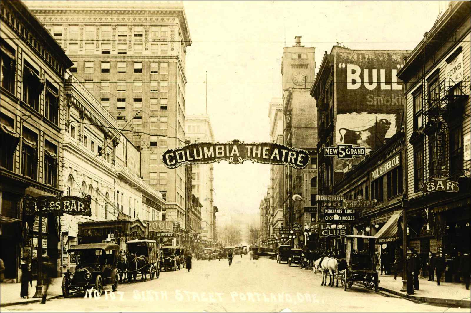 Vintage Columbia Theatre Street Scene Wall Art