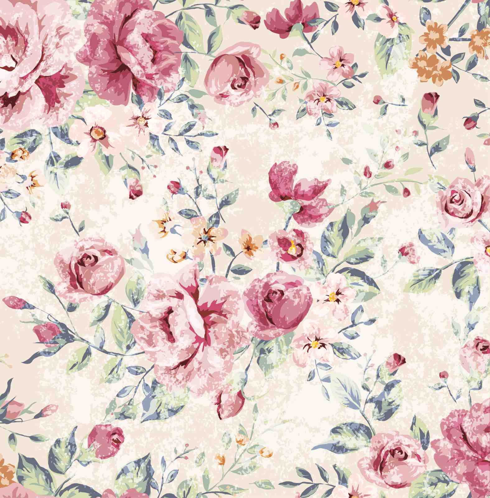 Shabby Chic Rose Bouquet Wall Art