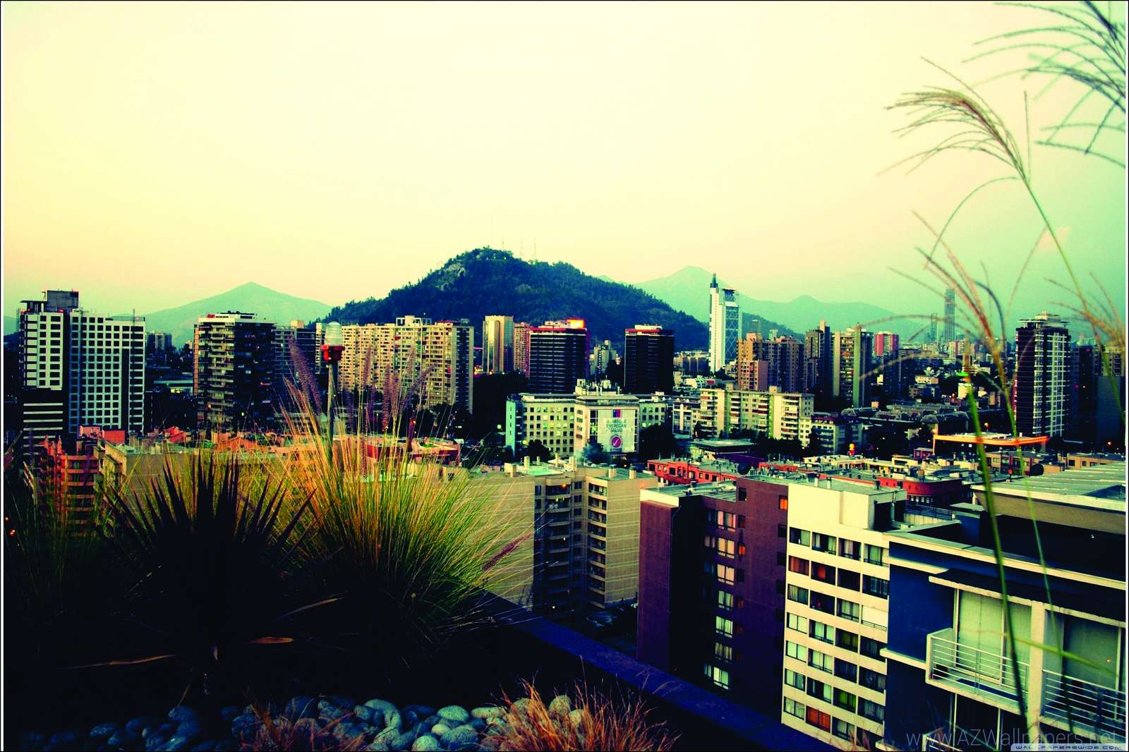 Urban Mountain Cityscape Wall Art