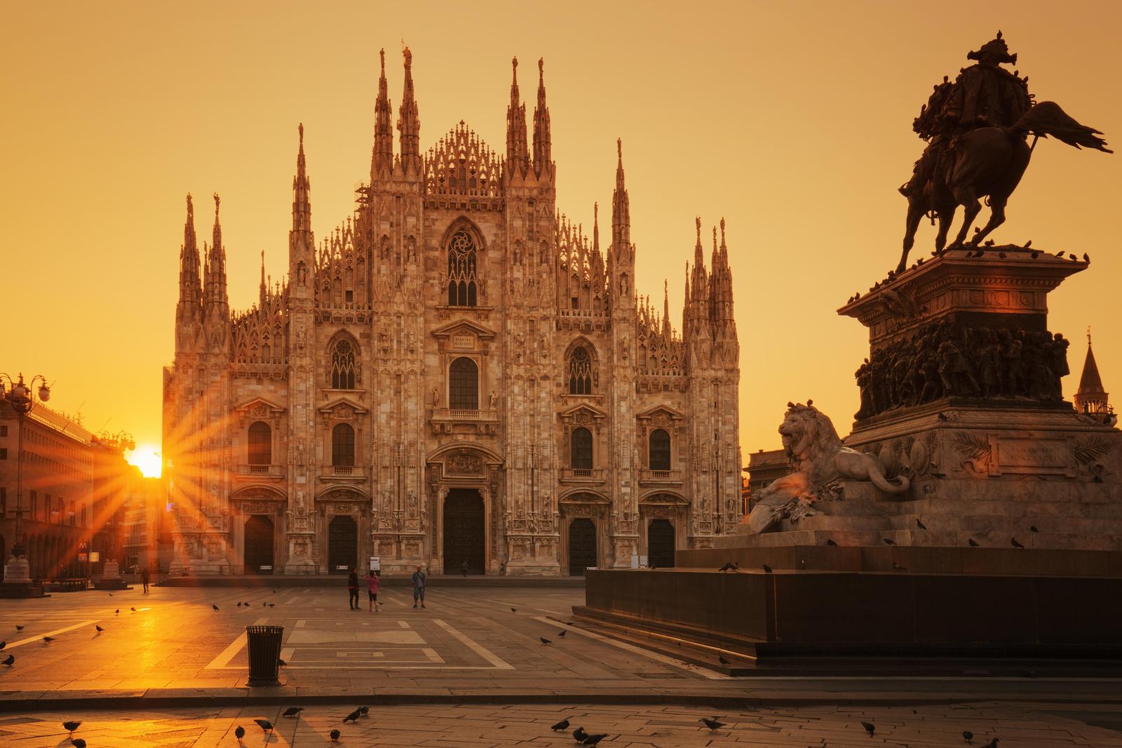 Milan Cathedral Sunrise Landmark Wall Art