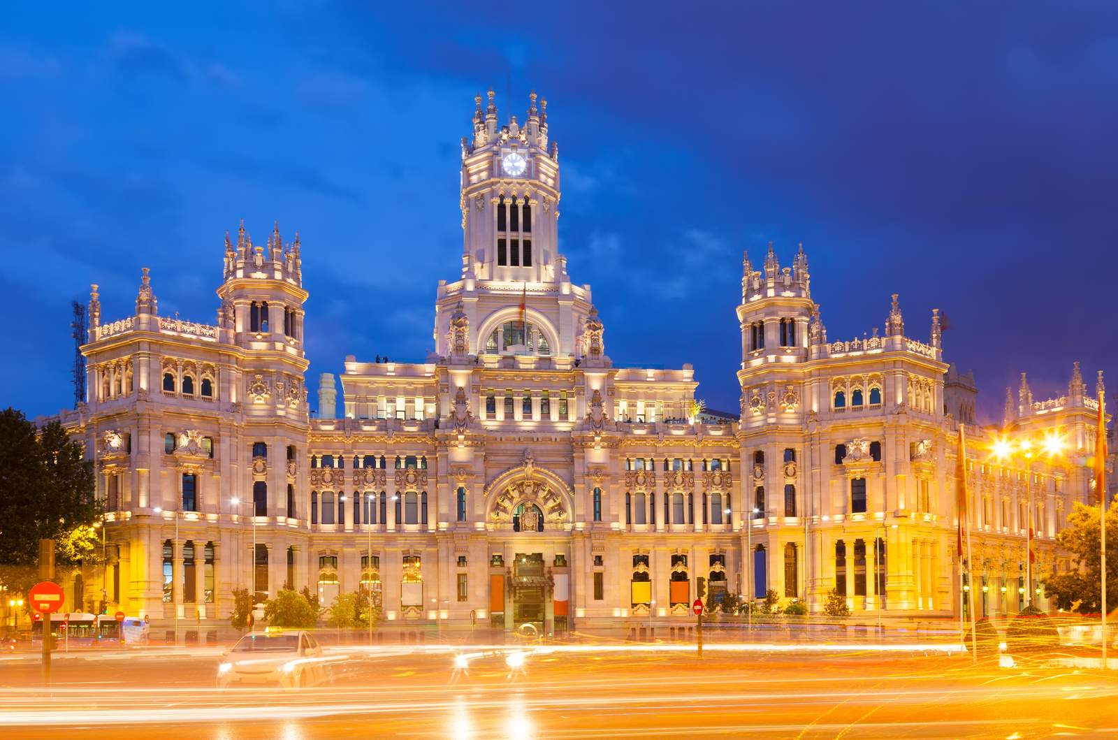 Madrid Palace Nightscape Wall Art