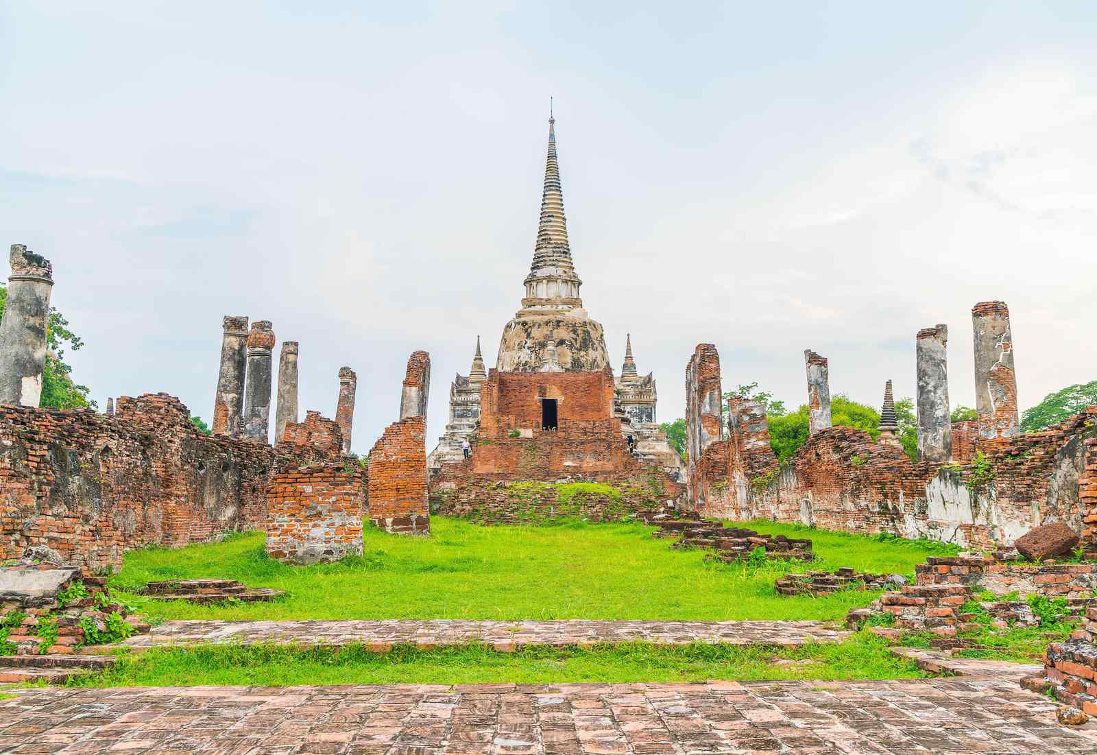 Ancient Temple Ruins Landscape Wall Art
