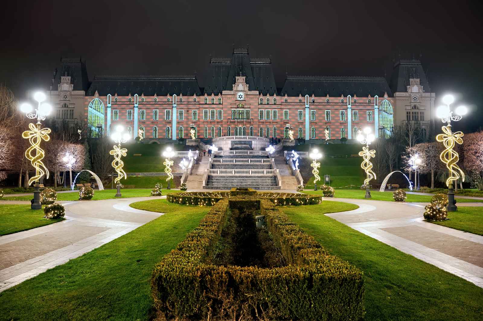 Grand Palace Facade Night Landscape Wall Art