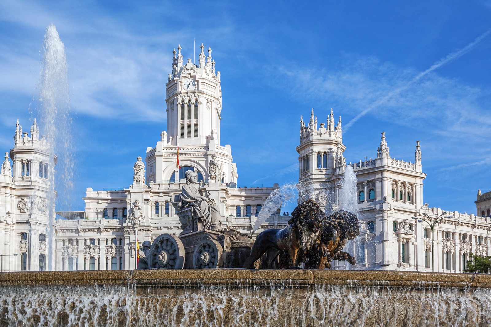 Majestic Madrid Fountain Cityscape Wall Art