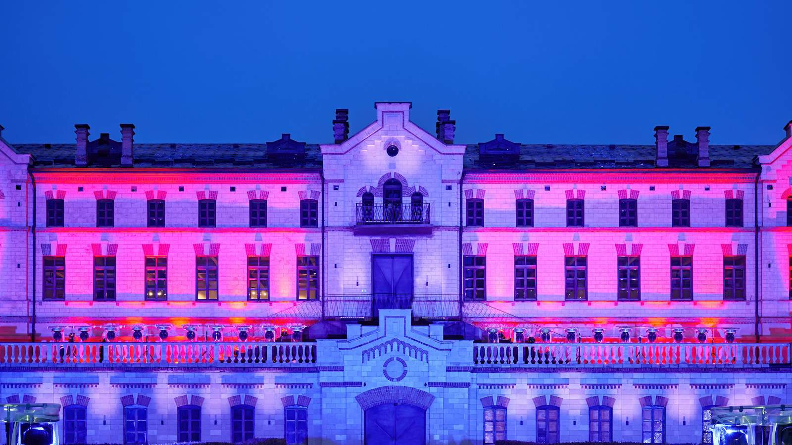 Vibrant Architectural Facade Wall Art