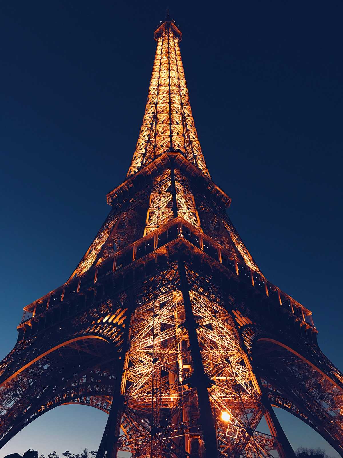 Eiffel Tower Golden Glow Wall Art