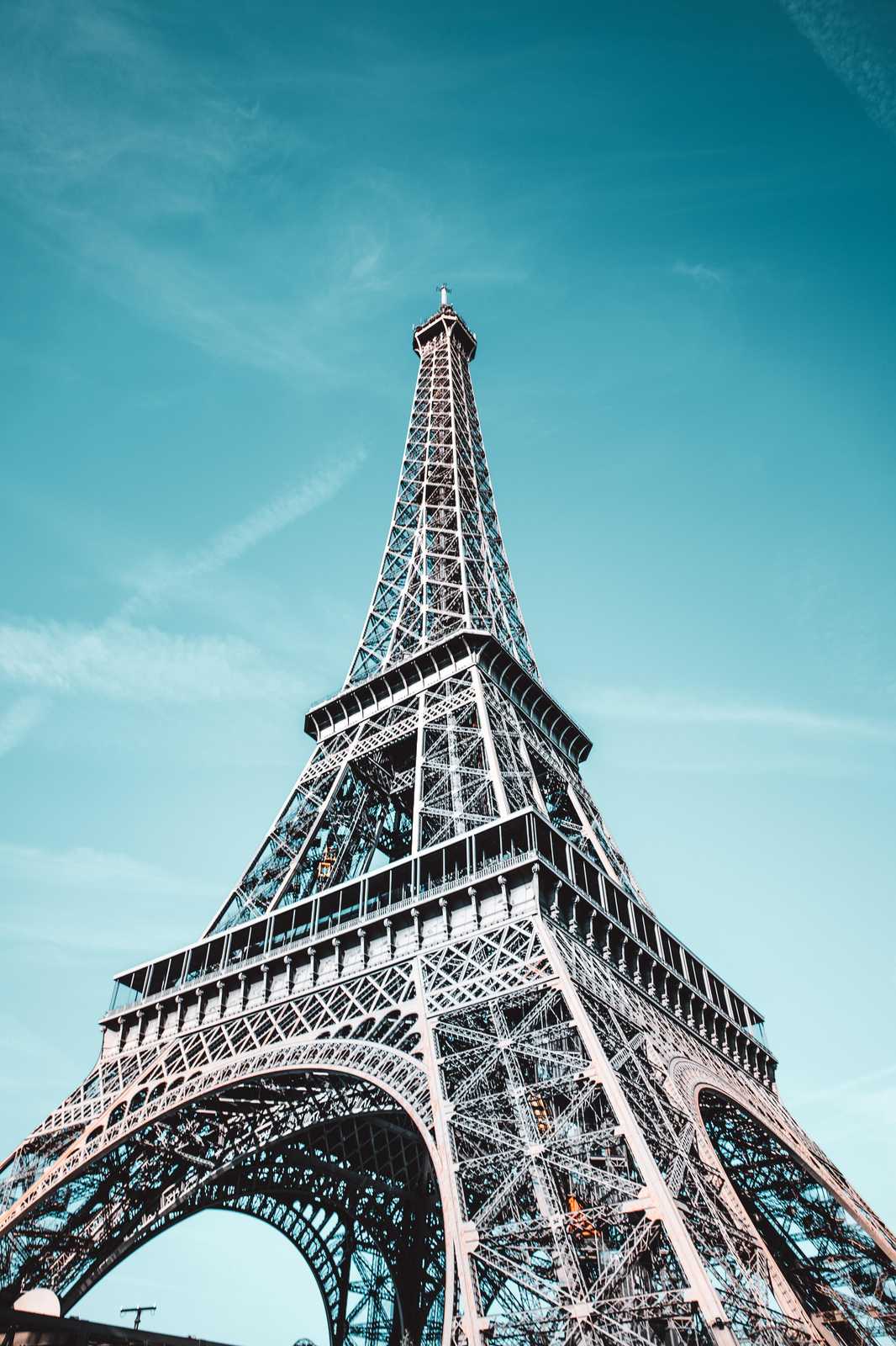 Eiffel Tower Paris Blue Sky Wall Art