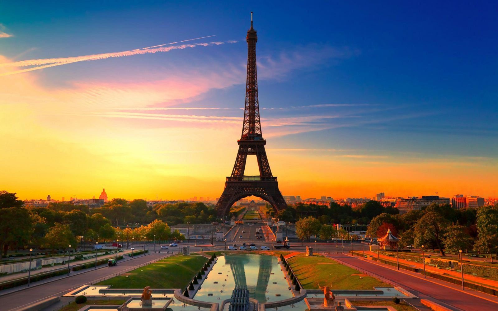 Eiffel Tower Sunset Paris Wall Art