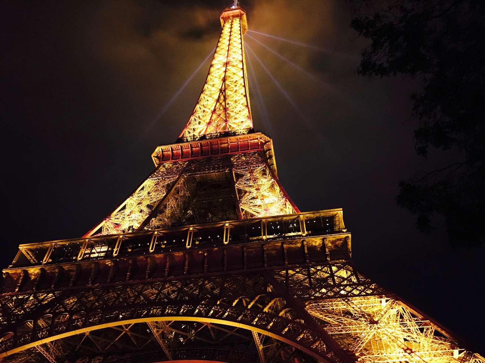 Eiffel Tower at Night Paris Wall Art