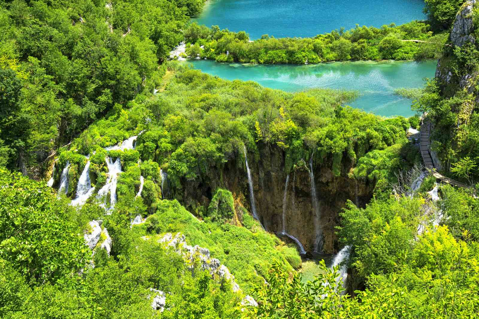 Lush Waterfall Landscape Wall Art
