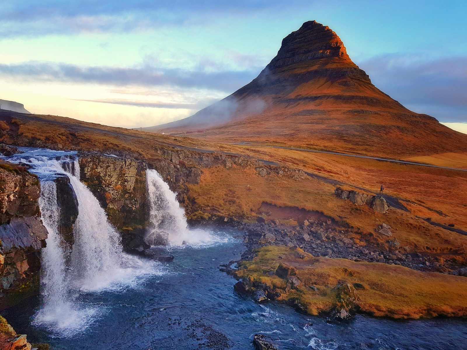 Icelandic Waterfall & Mountain Wall Art