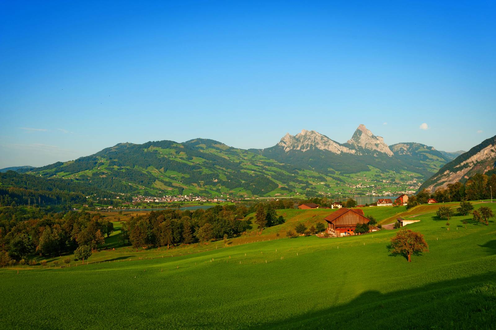 Serene Alpine Valley Landscape Wall Art