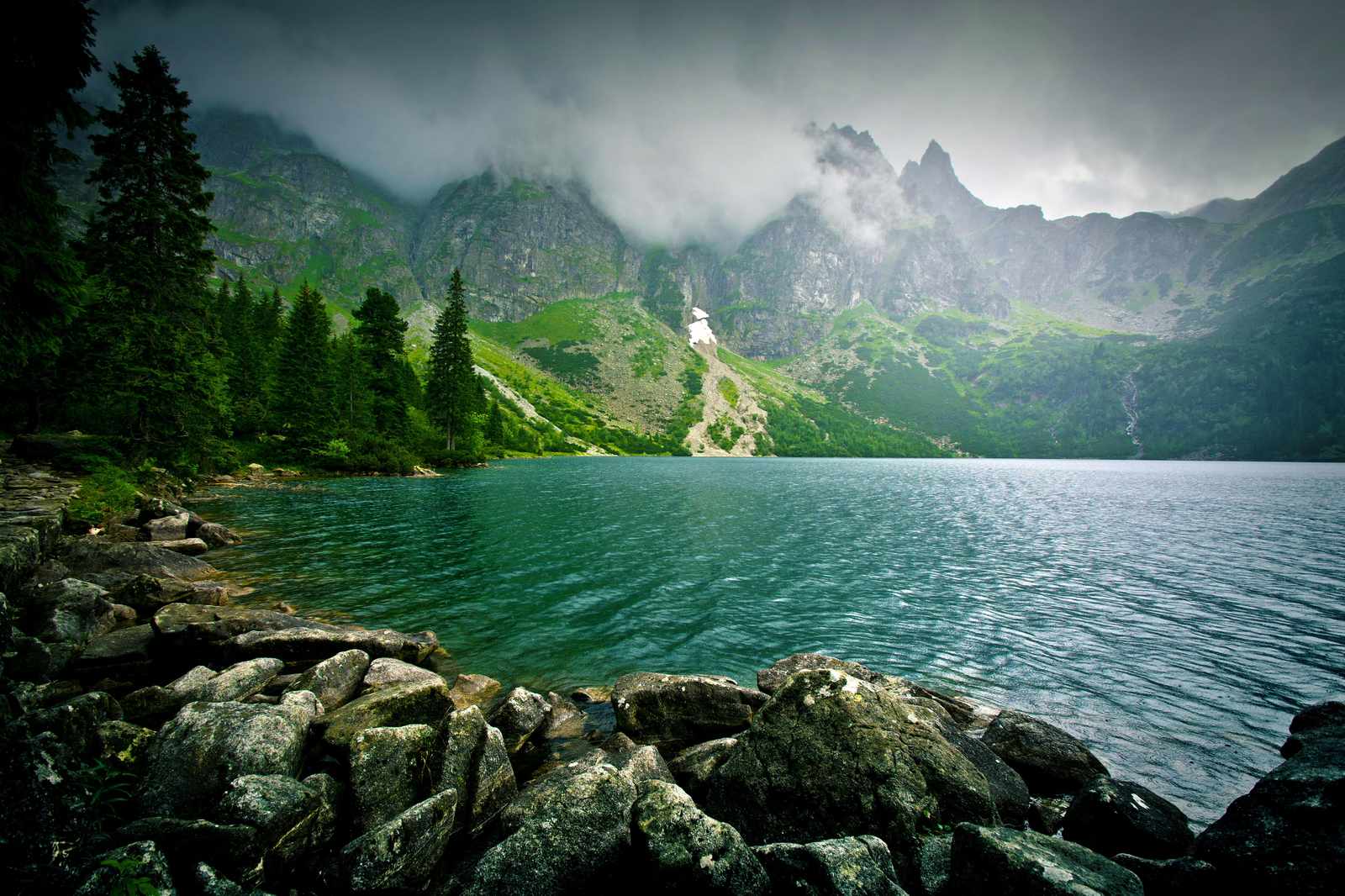 Serene Mountain Lake & Forest Wall Art
