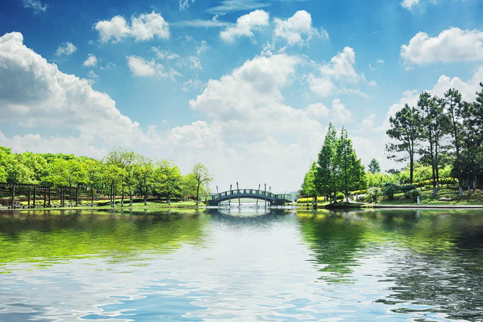 Tranquil Bridge Landscape Wall Art
