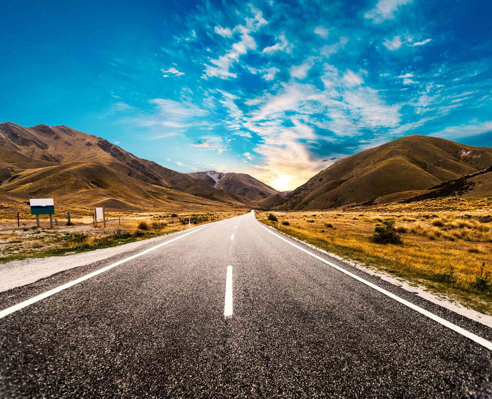 Scenic Highway Mountain Landscape Wall Art