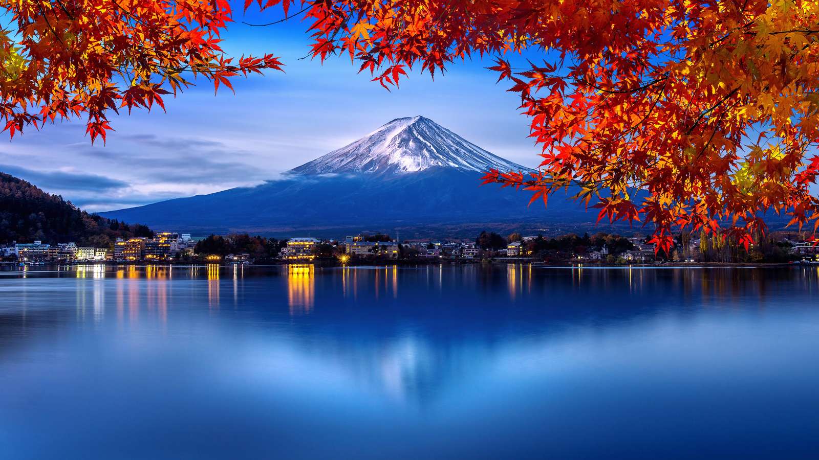 Majestic Fuji Autumn Landscape Wall Art