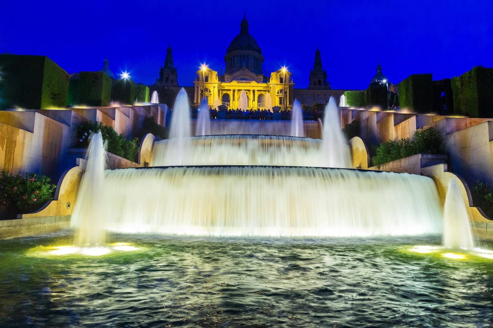 Majestic Barcelona Fountain Cascade Wall Art