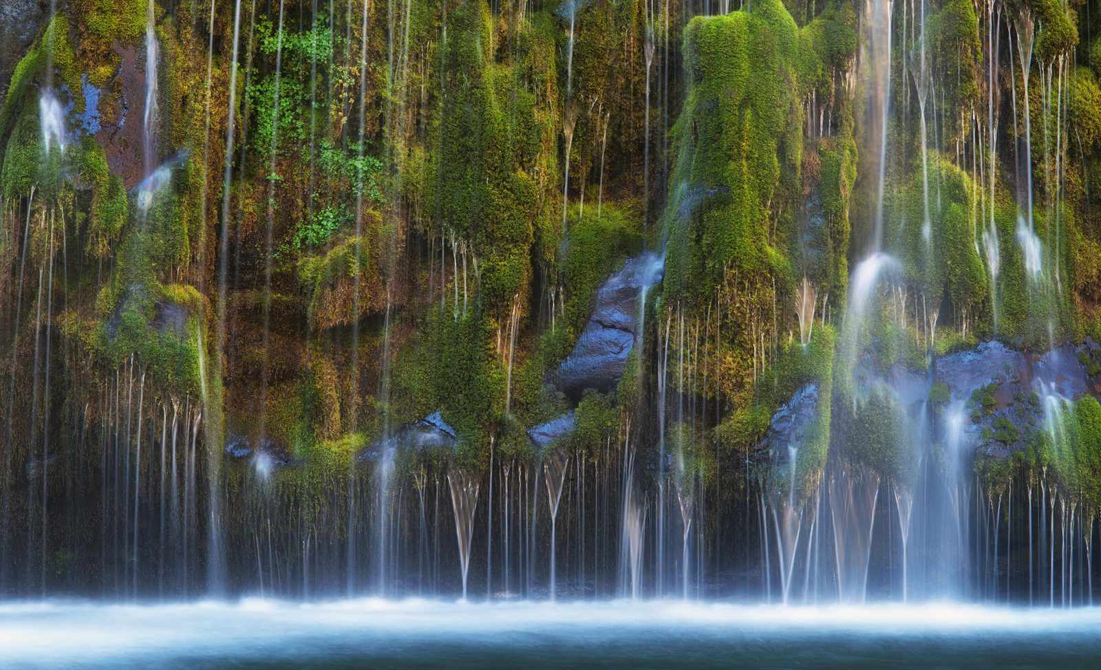 Lush Moss Waterfall Serenity Wall Art