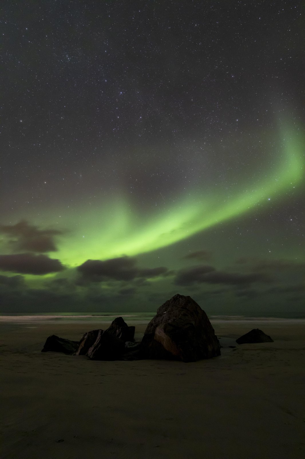 Aurora Borealis Beach Wall Art