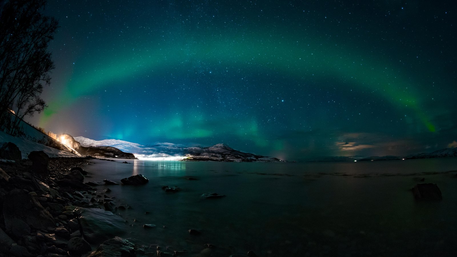 Aurora Borealis Night Sky Wall Art