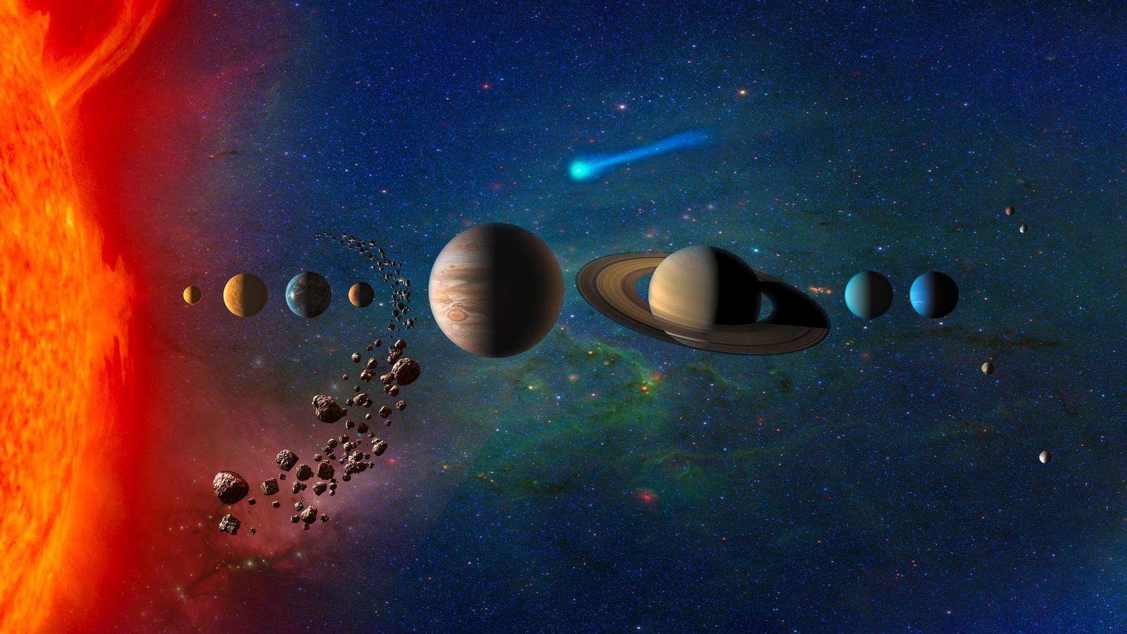 Solar System & Nebula Wall Art Wall Art