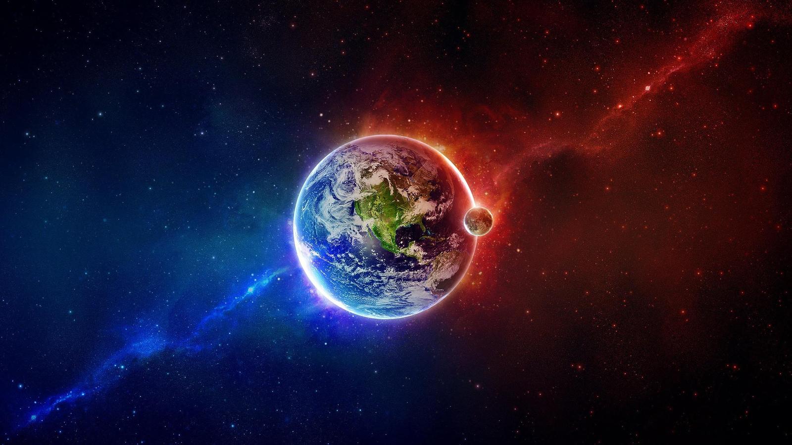 Stunning Earth & Moon Nebula Wall Art